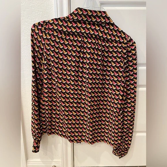 RED Valentino Printed Silk Blouse - Picture 3 of 4